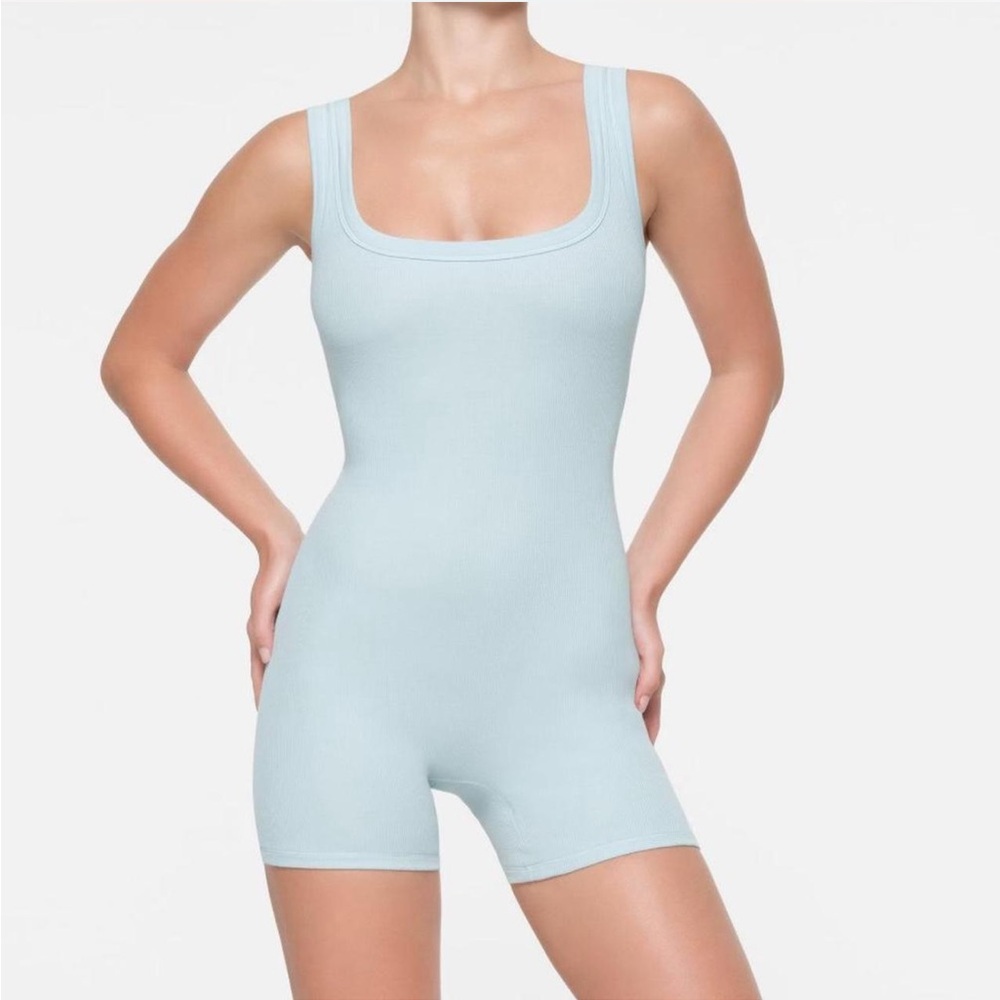 SKIMS Light Blue Sleeveless Onsie/Bodysuit